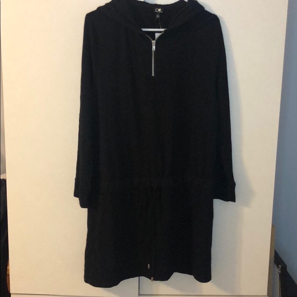 NWT Black Quarter Zip Tunic- size XL
